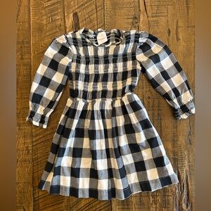 Hanna Andersson Black and White Plaid Dress